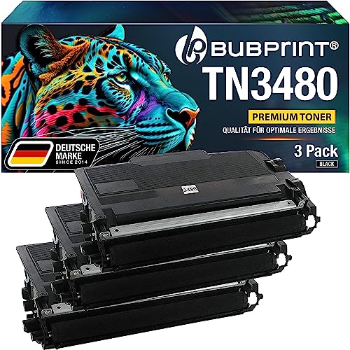 Bubprint 3 Toner kompatibel als Ersatz für Brother TN3480 für HL-L5100DN HL-L5100DNT HL-L5100DNTT MFC-L5750DW HL-L5200DW HL-L5000D MFC-L5700DN HL-L6400DWT DCP-L5500DN HL-L6300DW MFC-L6800DW