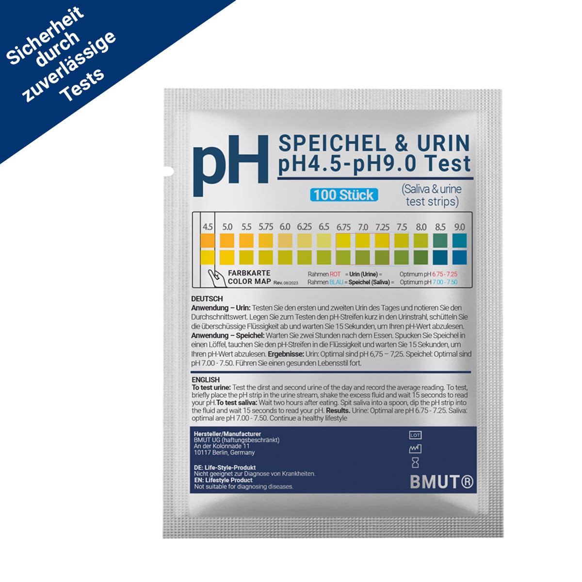 80x pH-waarde 1-14 teststrips, indicator, testpapier, lakmoespapier voor water, aarde, dranken en andere substanties (universeel