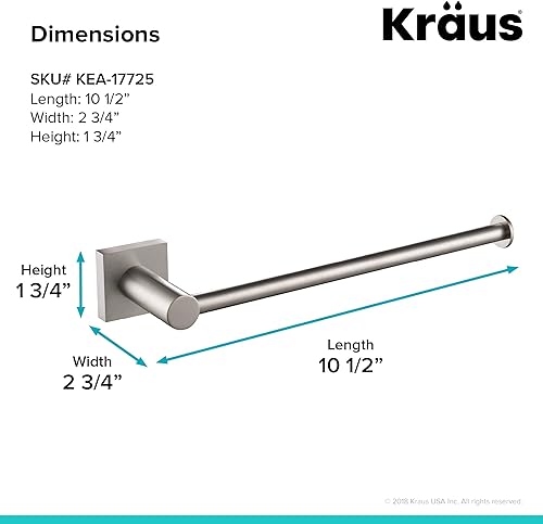 Miniatura 2 de KRAUS Toallero de baño Ventus, acabado de níquel cepillado, KEA-17725BN