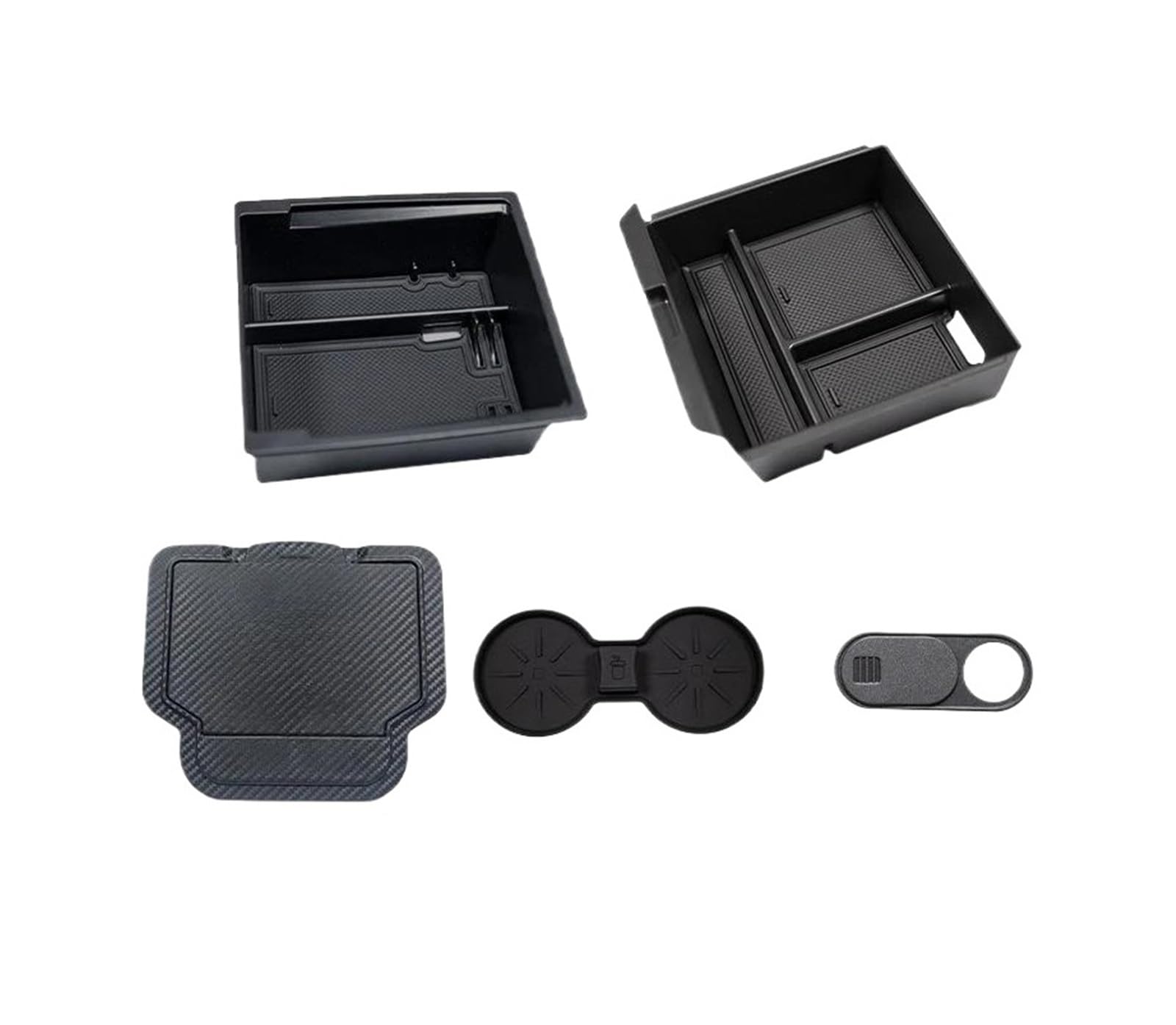 TOPOLVLCKC Armrest Storage Box For Tesla Model 3 Highland Y Juniper YL Center Console Armrest Storage Box Set Non-Slip Cup Pads Organizer Trays Car (Type5)