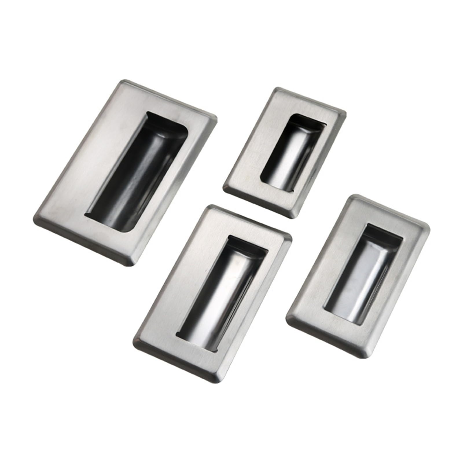 Poignée rectangulaire encastrée inox 304 contre la rouille et les chocs
