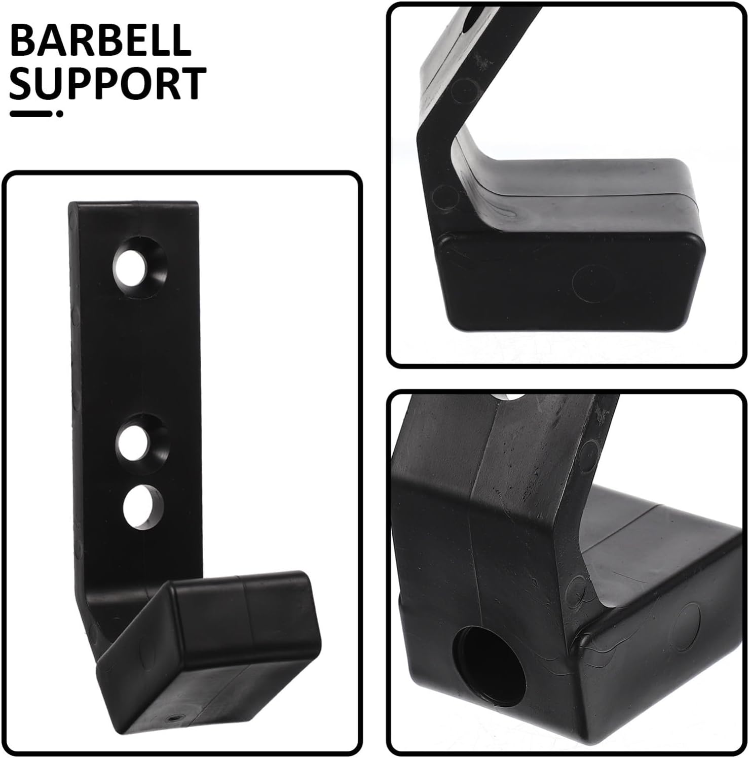 Yardwe 2pcs Wall Mounted Barbell Rack and Dumbbell Holder 40x55x100cm Pa/pp Fitness Weight Storage Stand for Home Gym Strength Training Equipment