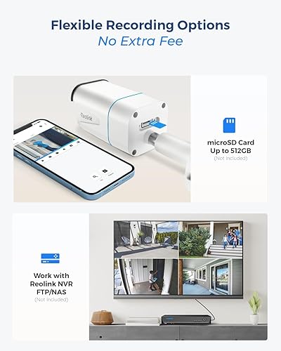 Vista 8 de REOLINK RLC-811A PoE IP Wired Security Camera 4K - 123° FoV, 5X Optical Zoom for Outdoor Usage, Color Night Vision, Human/Vehicle/Pet Smart