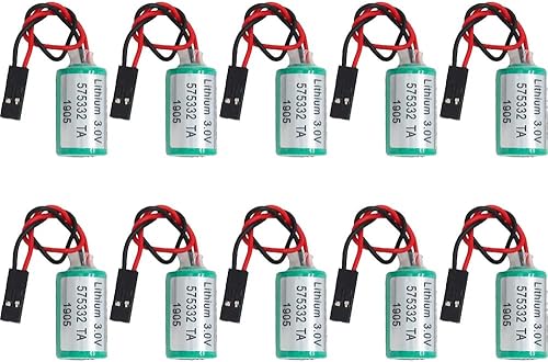 BALOLO 10 Pack 575332TA 3V 950mAh PLC Lithium Battery for Siemens 810D Non-Rechargeable