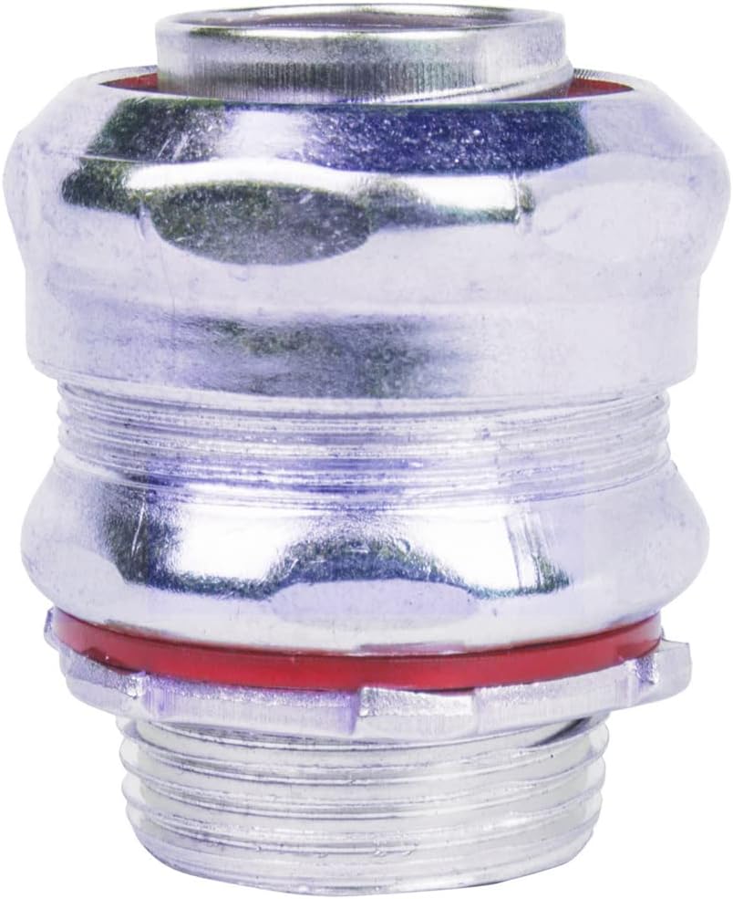 Steel City Steel City LT150-SC Liquidtight Conduit Connector, 1-1/2 in Trade, Straight, Steel, Zinc Plated