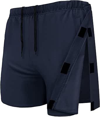Tear Away Breakaway Shorts - Post Surgery Recovery Shorts With Side Snap Buttons