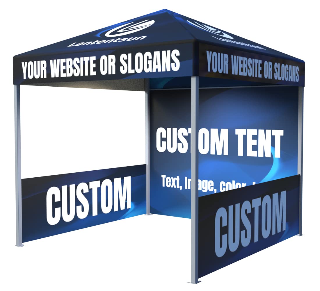 3x3m Personalisierte Deluxe Pop up Zelte mit Logo. Werbezelte. Maßgeschneiderte Pop up Überdachung – Logo, Farbe, Worte, Bilder Küche, Haushalt & Wohnen