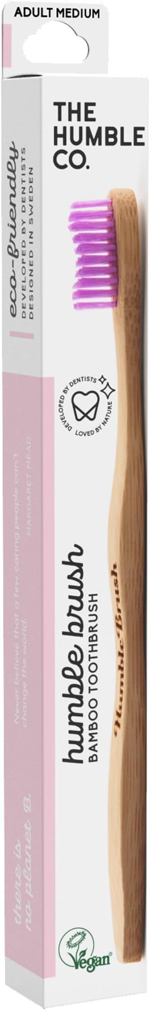 Humble Brush | Toothbrush - Adult Med Purple | 1 Brush | Pack of 1
