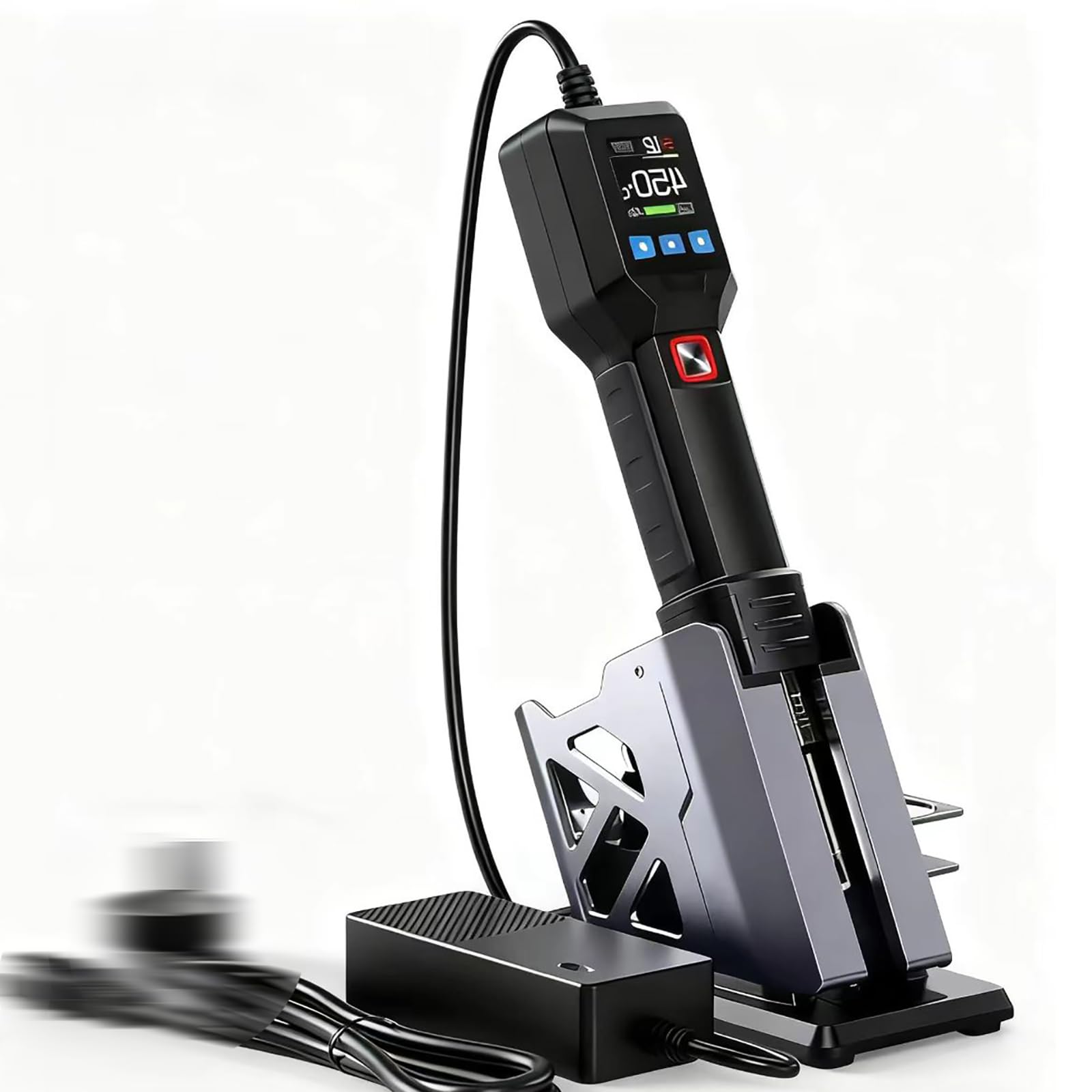 Generico Mini Pistola Ad Aria Calda 550w, Preciso Controllo Temperatura Pid
