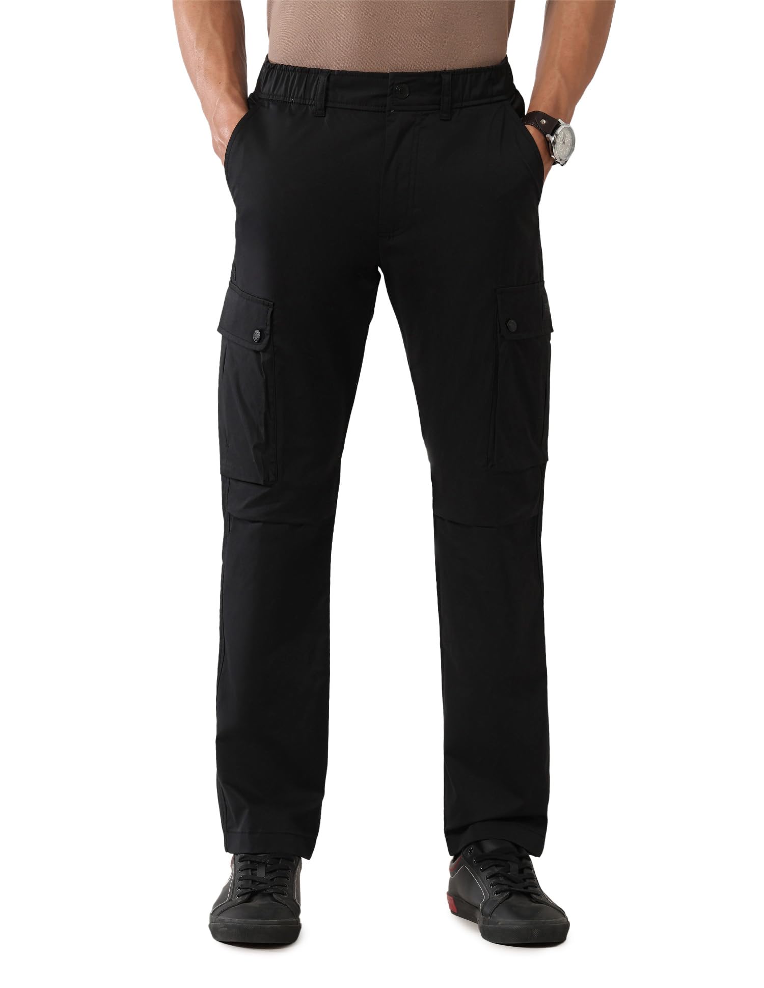 u.s. polo assn. denim co. Men's Mid Rise Solid Straight Fit Cargos-picture-34