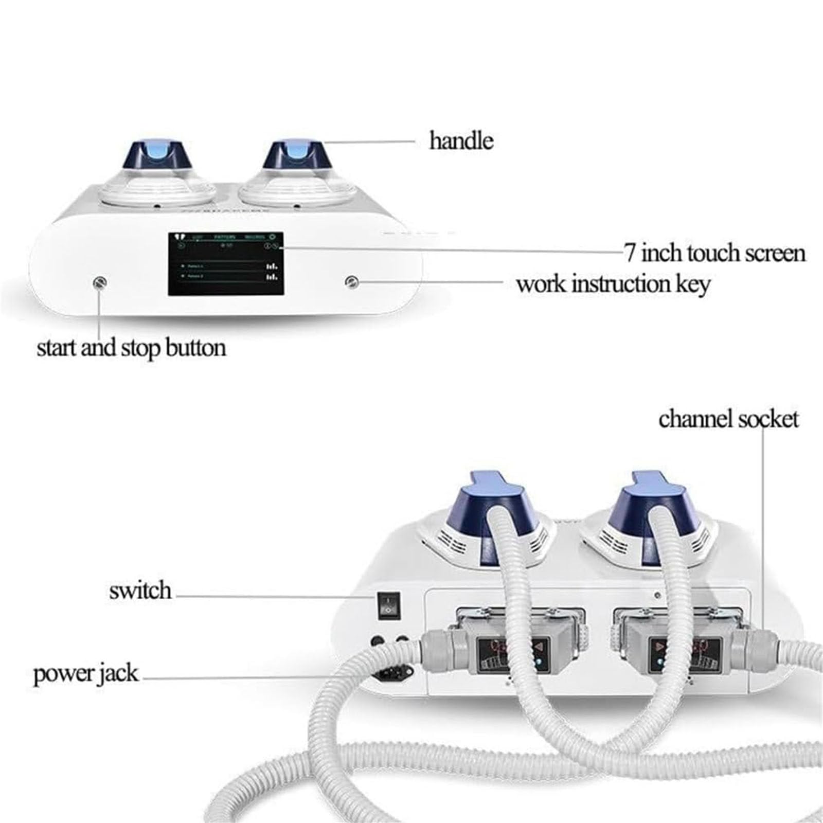 Macchina Professionale per Modellare Il Corpo E Sviluppare I Muscoli, Stimolatore Muscolare Magnetico Elettrico con RF per Addome, Braccia, Gambe E Glutei, Tonificatore Addominali WithoutRF