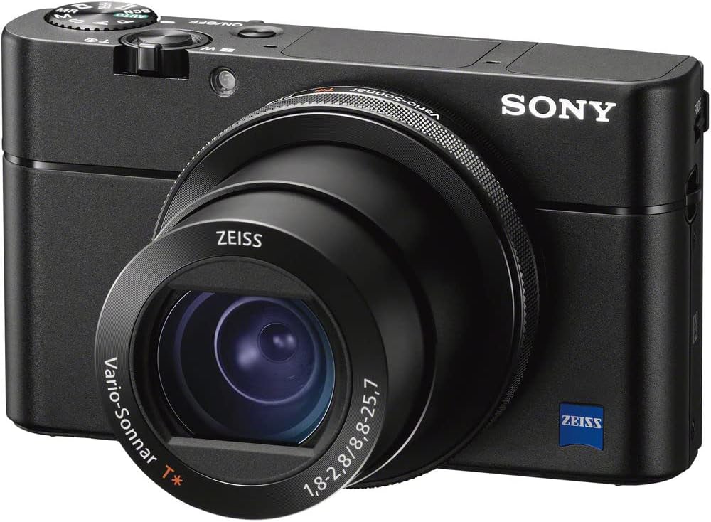 Sony Cyber-Shot DSC-RX100 VA Digital Camera (DSC-RX100M5A/B) + Case + 2 x 64GB Card + 3 x NP-BX1 Battery + Card Reader + Corel Photo Software + HDMI Cable + Charger + Flex Tripod + More (Renewed)