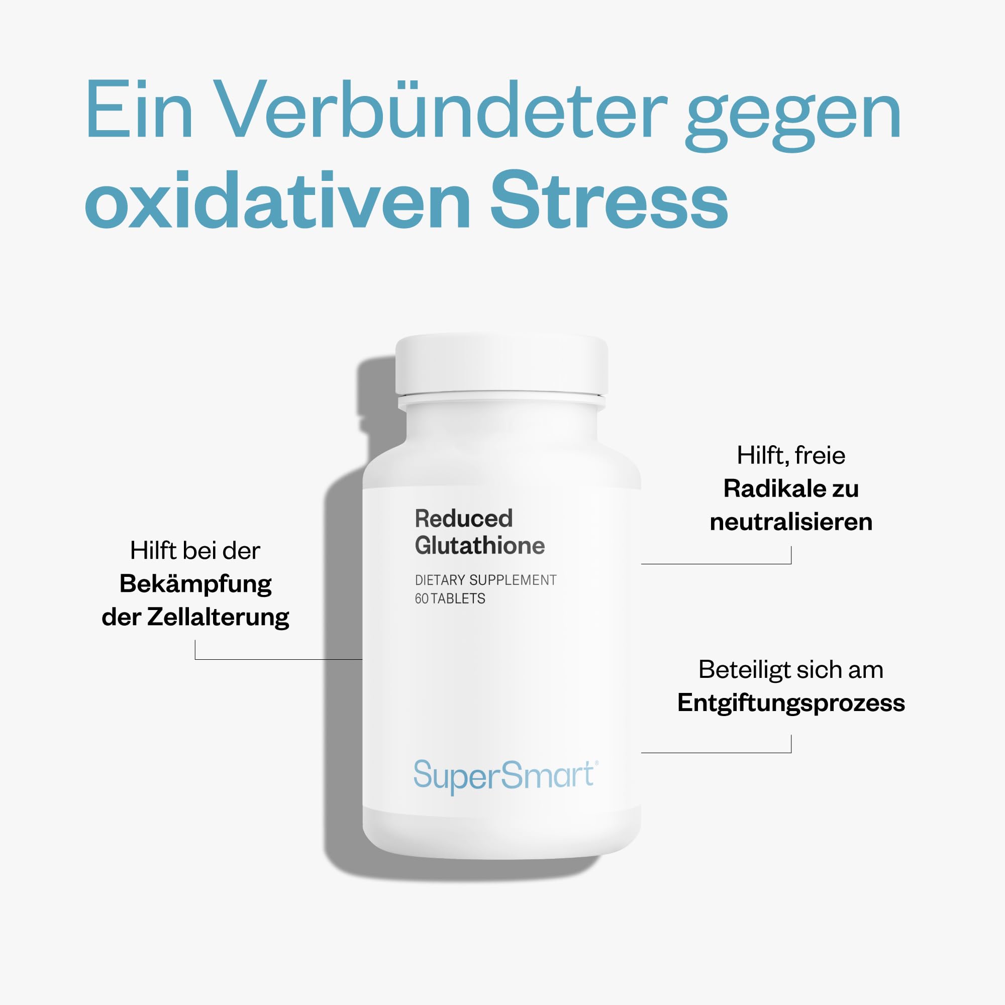 Reduziertes Glutathion (GSH) - Antioxidans - Tripeptid aus den Aminosuren  Cystein, Glutaminsure und Glycin - Vegan - Glutenfrei - Supersmart :  Amazon.de: Drogerie & Krperpflege