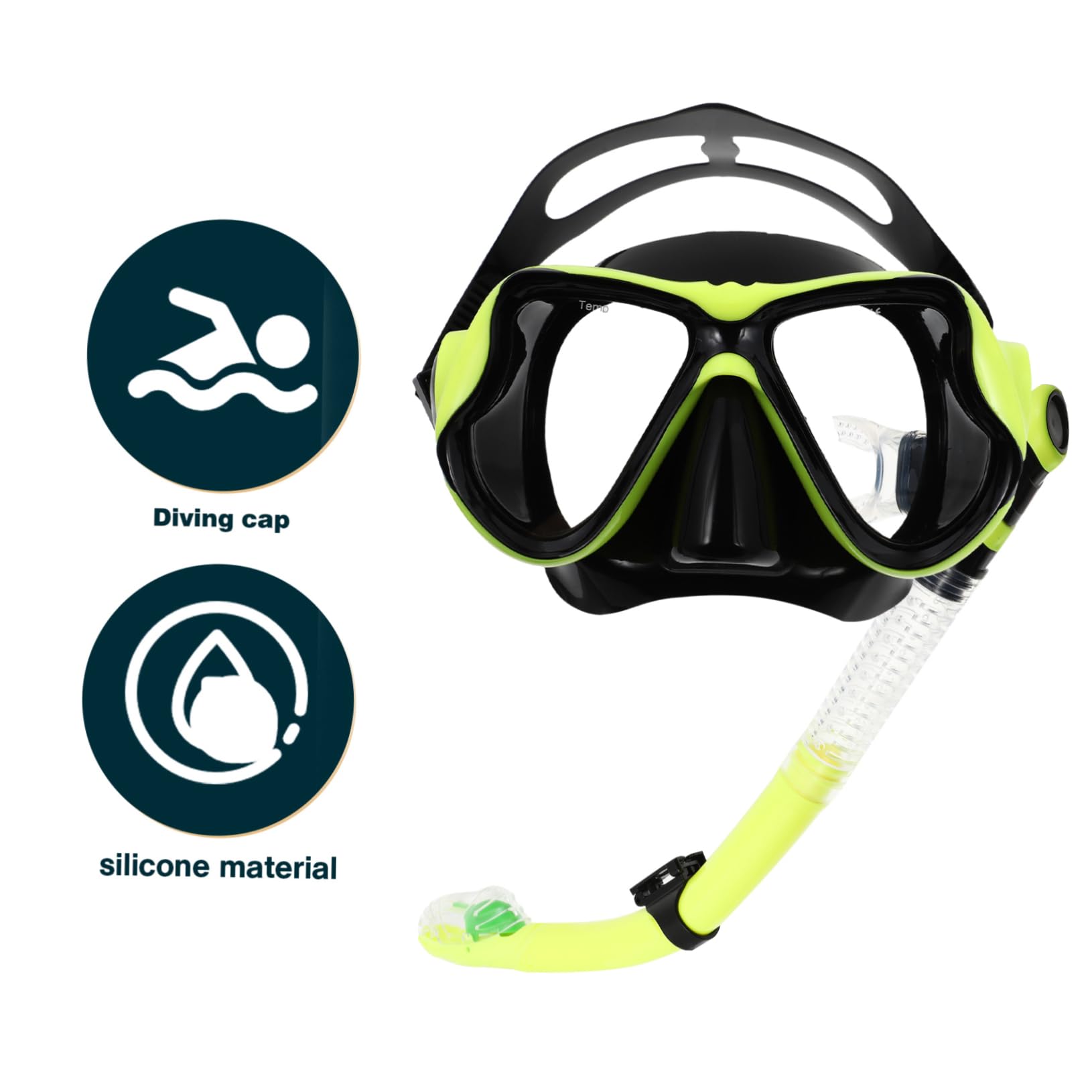 VANZACK Máscara De Buceo Equipo De Buceo Fácil De Respirar Equipo Ligero De Esnórquel Equipo De Snorkel Duradero Nadar Snorkel Adulto Nadando Bucear Gel De Sílice