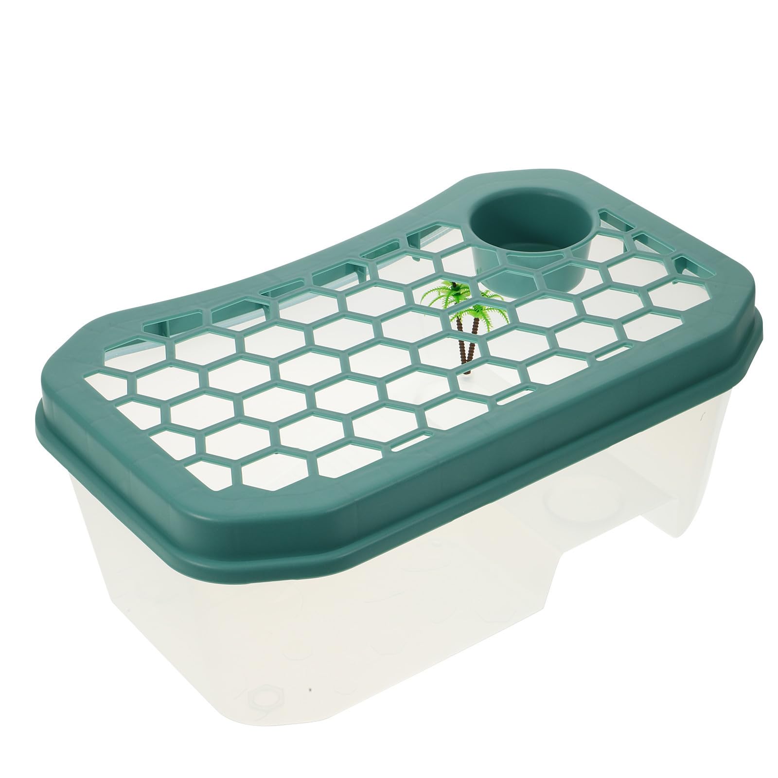 Acuario para tortugas con plataforma y rampa de acceso cómoda