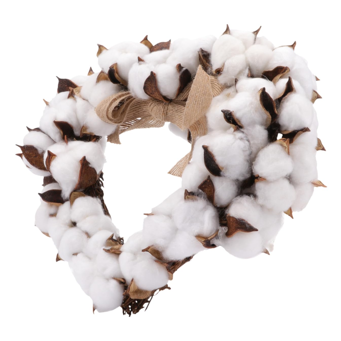 Guirnalda de ratán natural RORPOIR en forma de corazón para colgar en la puerta de casa esta Navidad