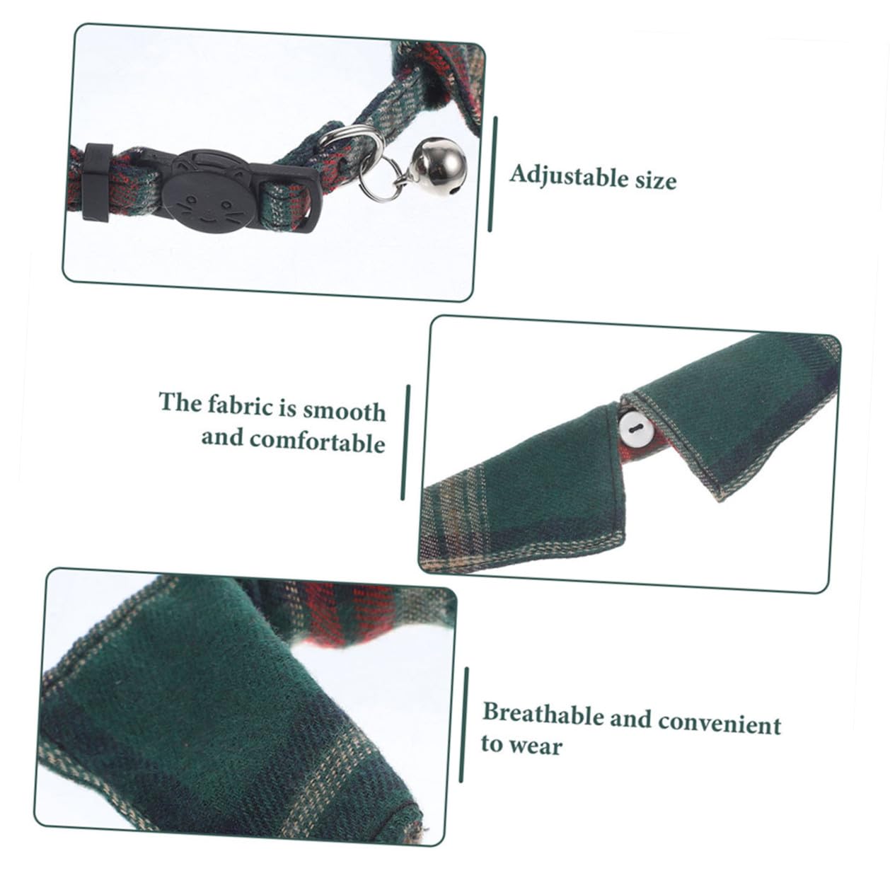 TOYANDONA 10 Pièces Collier pour Chat Ajustable avec Nœud et Clochette,