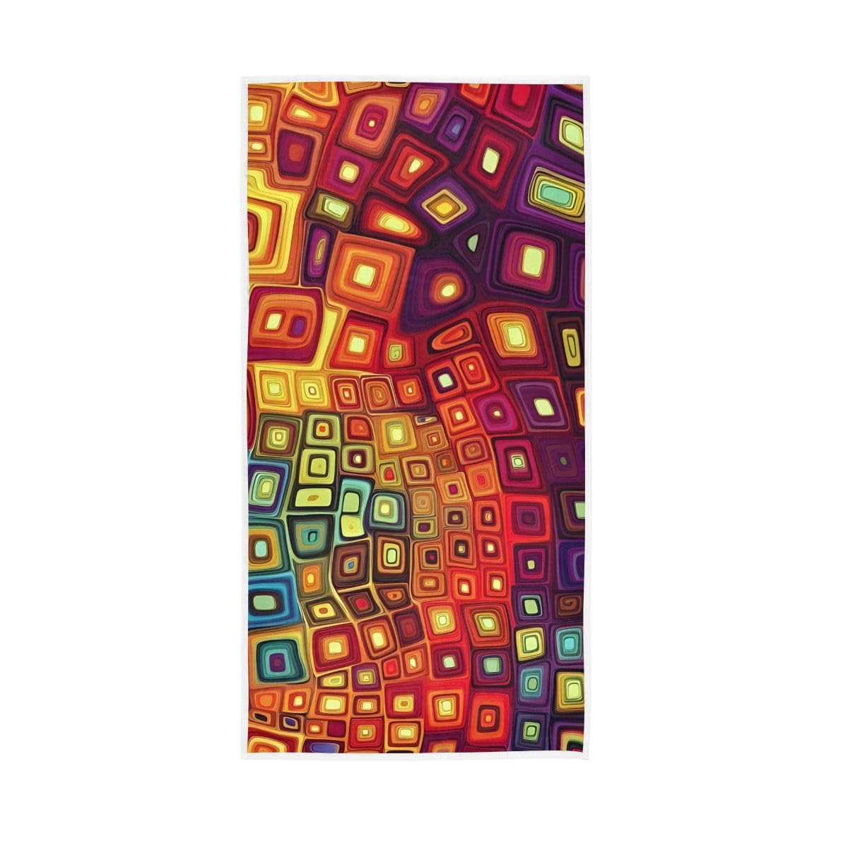 LSRCPD Abstract Design Colorful Hand Towels and Wash Cloths for Bathroom, Hand Towels for Bathroom, Travel, Camp, Hotel, Spa 15 x 30 Inches