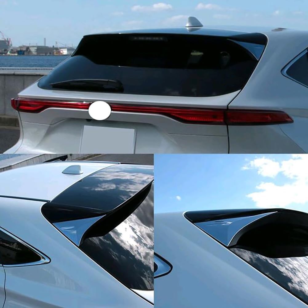 Beautost Fit for Toyota VENZA 2021 2022 2023 2024 Chrome Rear Spoiler Wing Side Beveled Window Cover Trims