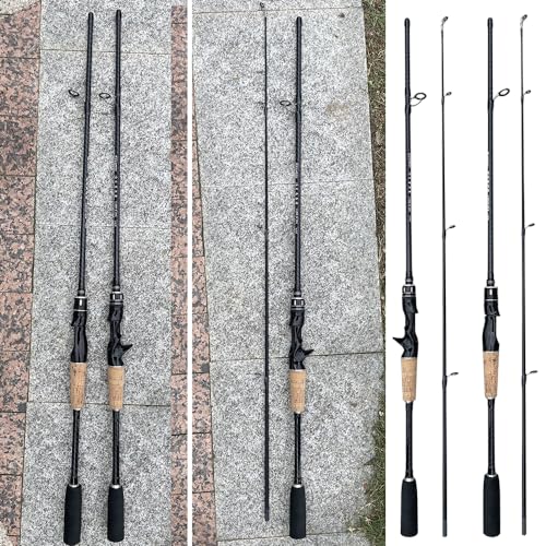 Canne à pêche leurre spinning casting en carbone pour carnassiers - 7