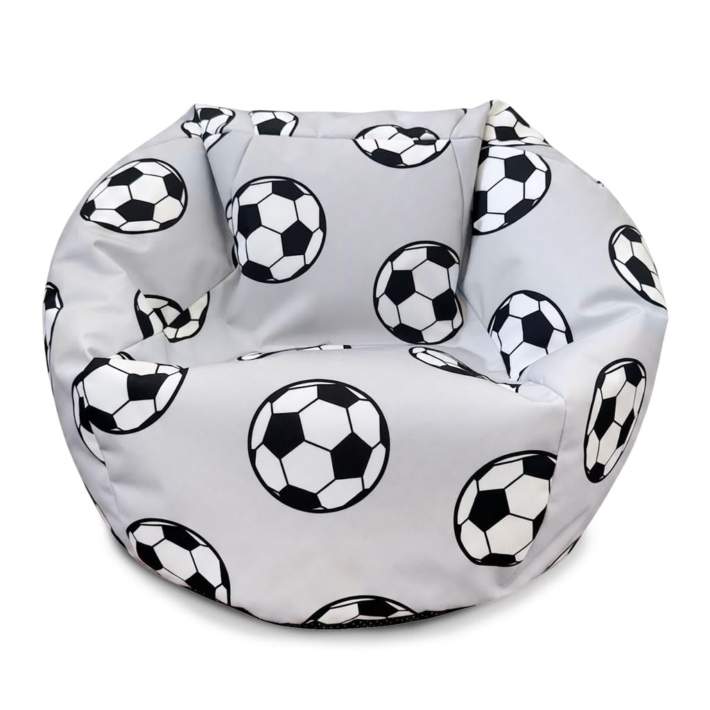 Bags of Beans Wipe Clean Kids Bean Bag Chair Lounger - Football