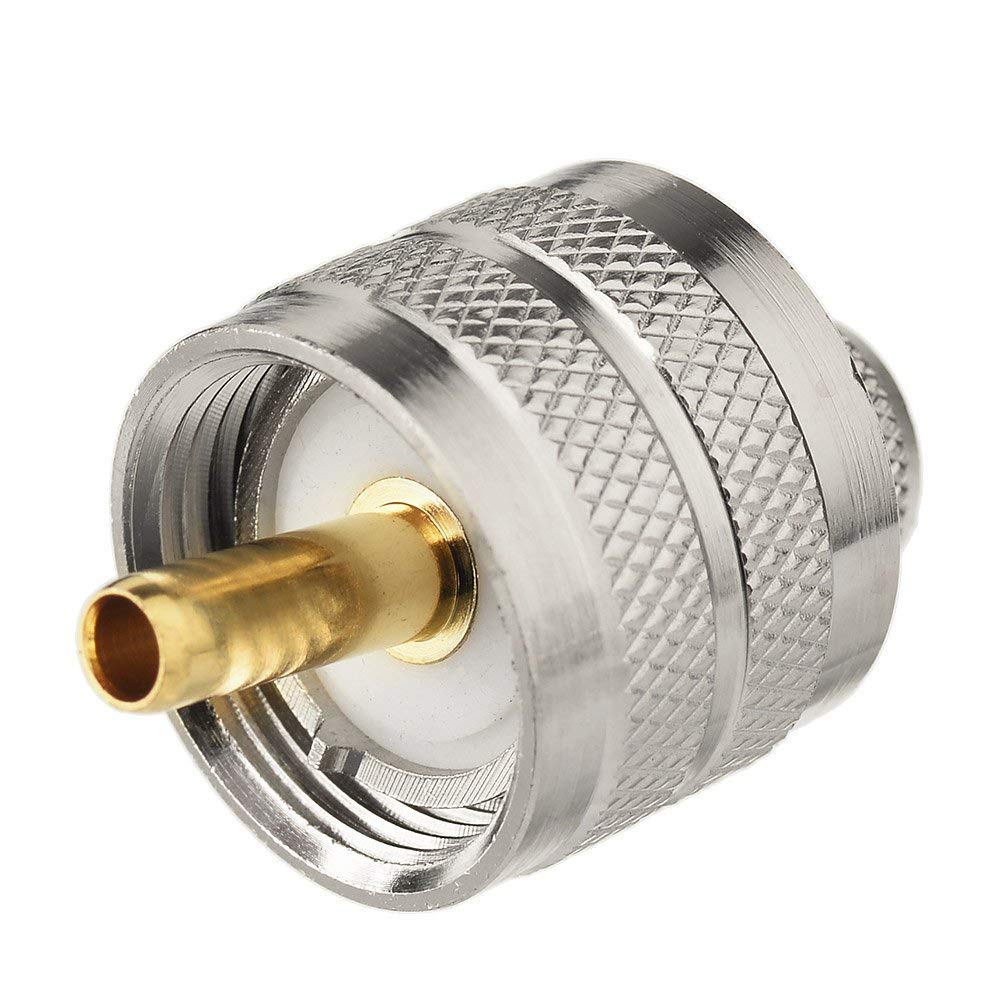 Connecteurs Coaxiaux YIXISI PL-259 - Lot De 5, Mâle à Souder, Pour Câbles RF