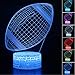 AZALCO Rugby Night Light,3D Illusion Football Lamp for Kids Sprot Fans with 16 Colors Changing Remote Control&Smart Touch Bedroom Decor Lamp Holiday Xmas Birthday Gift