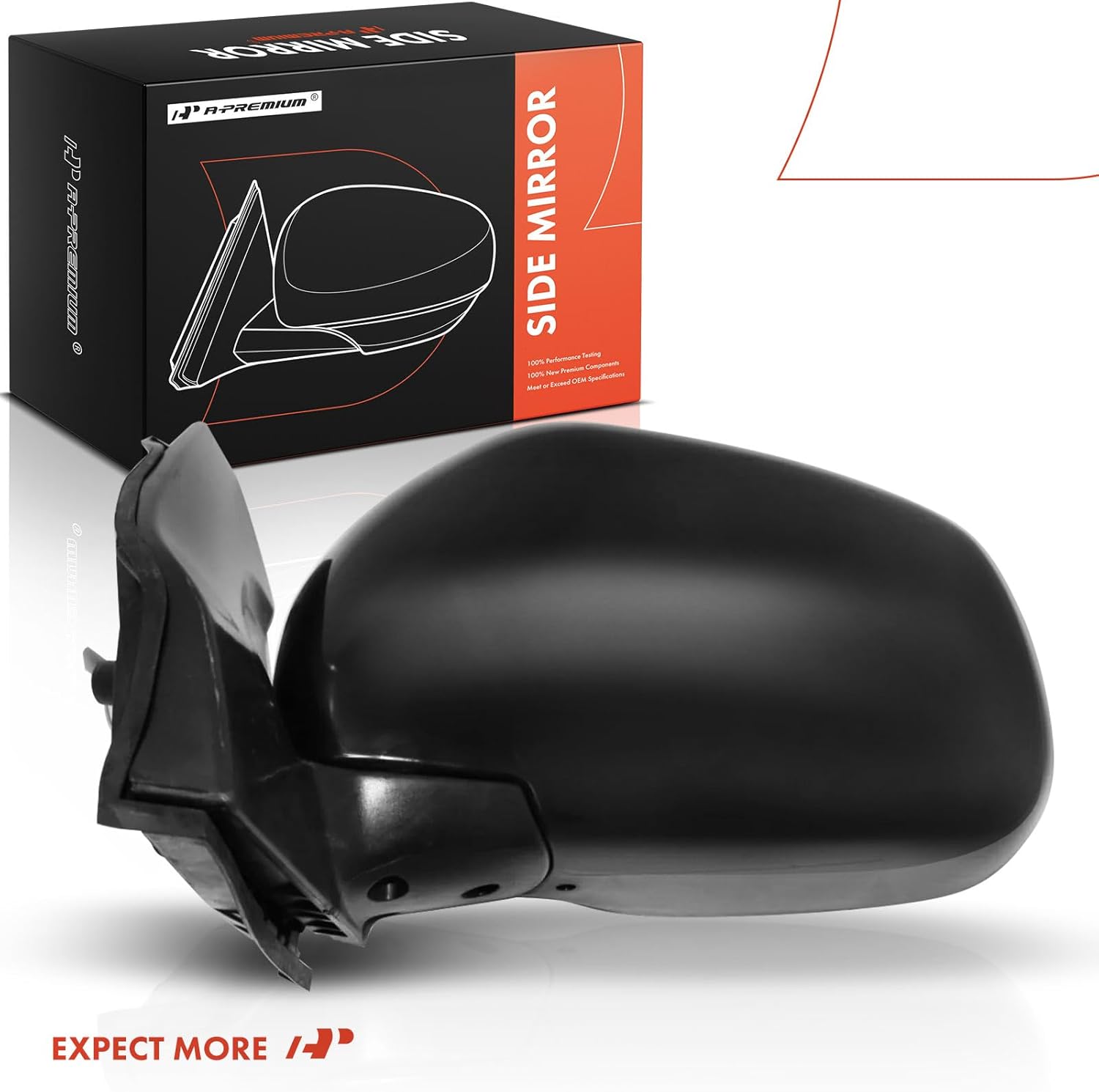 A-Premium Driver Side Power Door Mirror - Compatible with Suzuki Grand Vitara 2001 2002 2003 2004 2005 - Non-Heated Manual Folding Black Outside Rear View Mirror