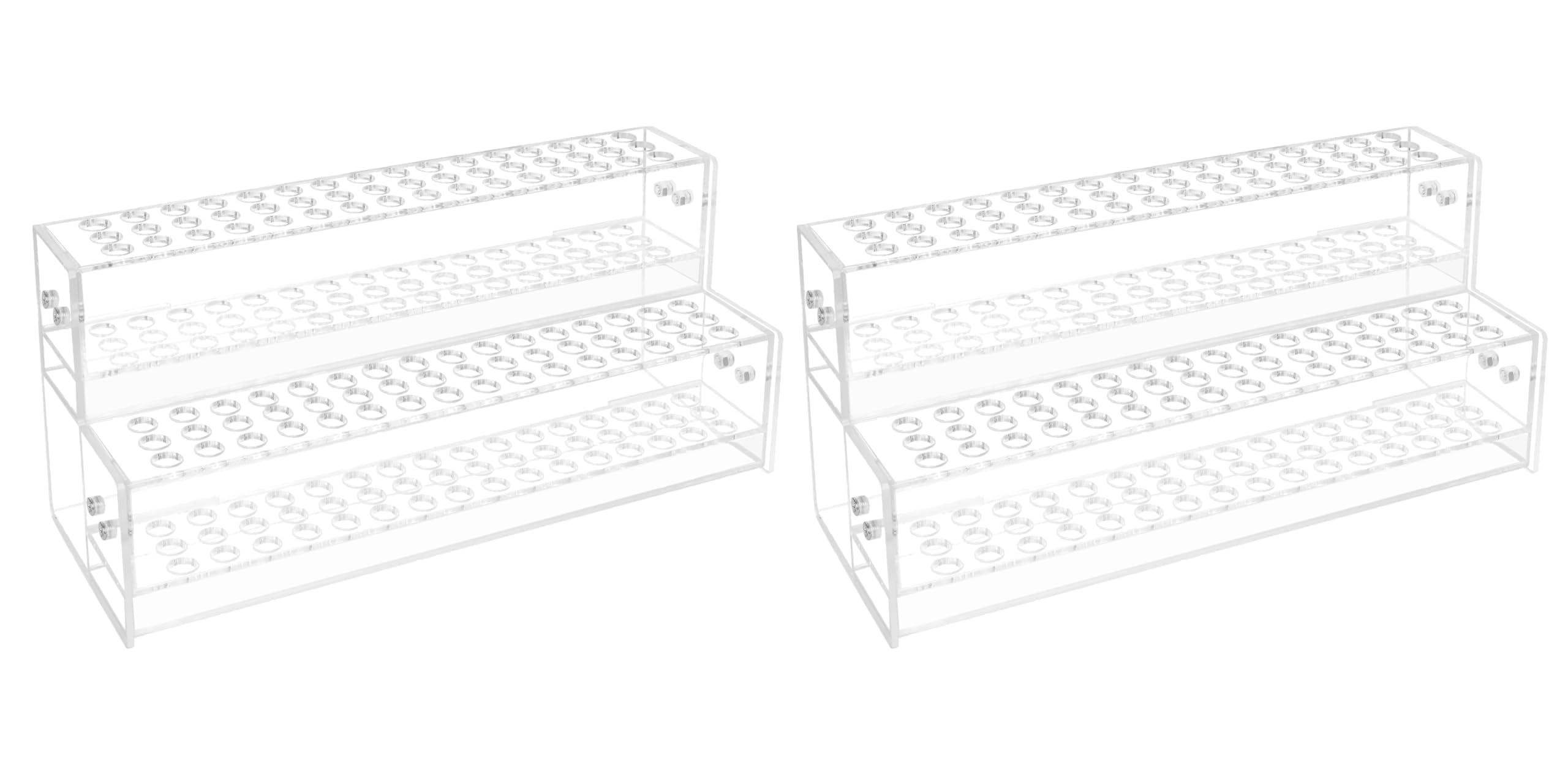 Stifteständer mit 96 Fächern, 2-stöckiger Acryl-Stifthalter für Bastel-Shows, 12 mm, Perlen-Stifte, Pinselhalter, Bleistift-Organizer, Make-up-Pinsel-Organizer, Kunstpinsel-Organizer für Schreibtisch