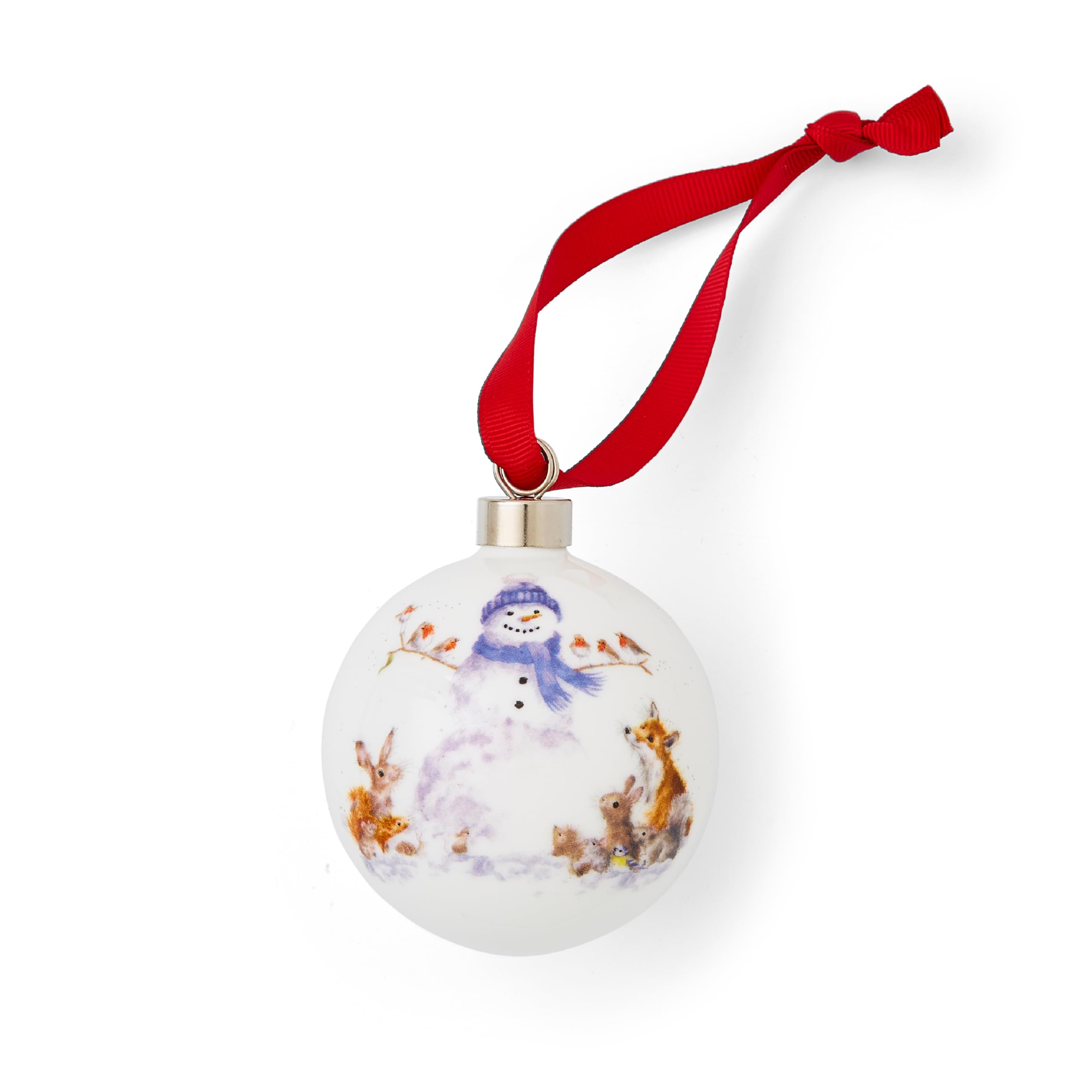 Wrendale White Gathered All Around Christmas Bauble