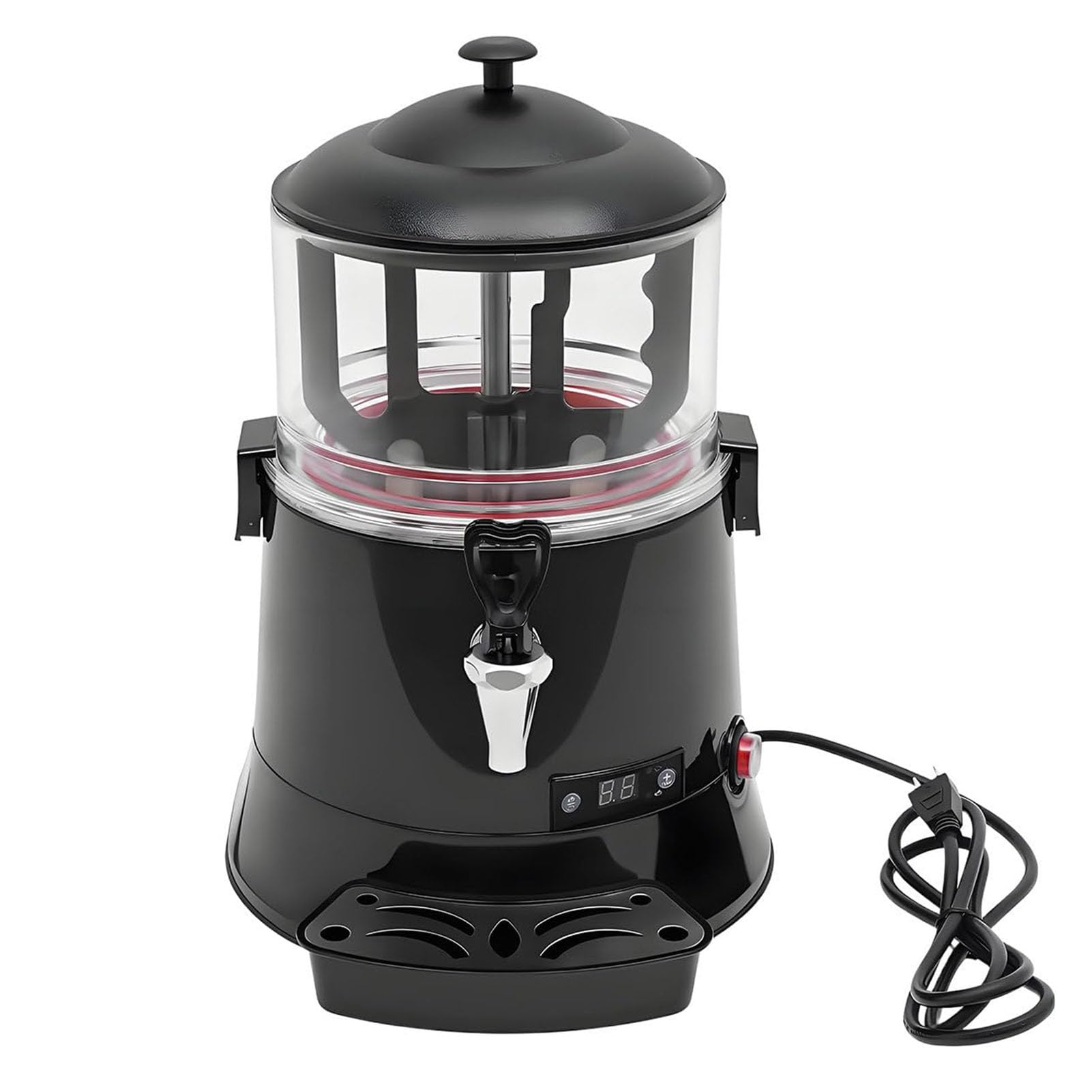 HCZKIUJY Electric Hot Chocolate Dispenser with Intelligent Temperature Control for Heating Chocolate, Coffee, Milk Tea, and Juice (Black 5L)