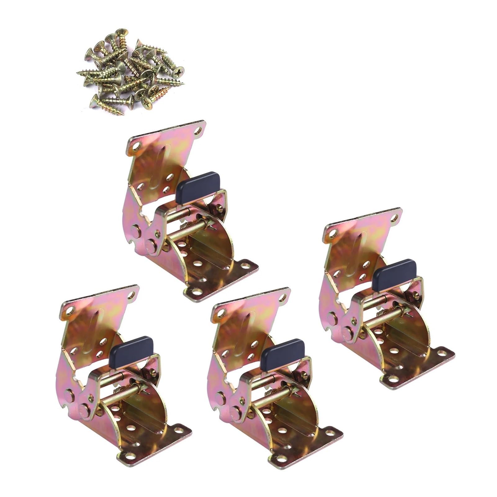 Debnfrwjas Gold Thickened 180° Self Lock Folding Hinges 4Pcs For Table Stool