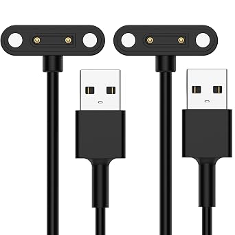 E ECSEM Compatible with TickTalk 5 Watch Charger, Replacement Charging Cable Magnetic USB Charger Cable Cord Accessories for TickTalk5 Kids Smartwatch Black&Black
