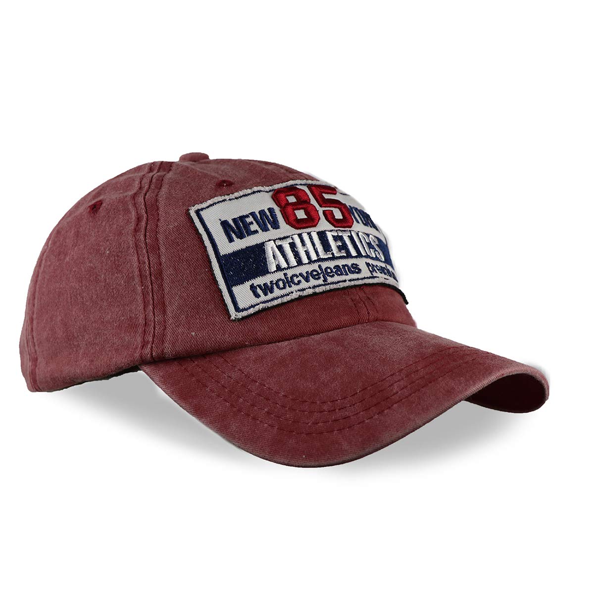 iSWEVEN Branded Baseball Stylish Cricket Adjustable Men/Women Unisex Sports Cotton Cap - Free Size (5016C, Red) (B07SR54GBY) Amazon Price History, Amazon Price Tracker