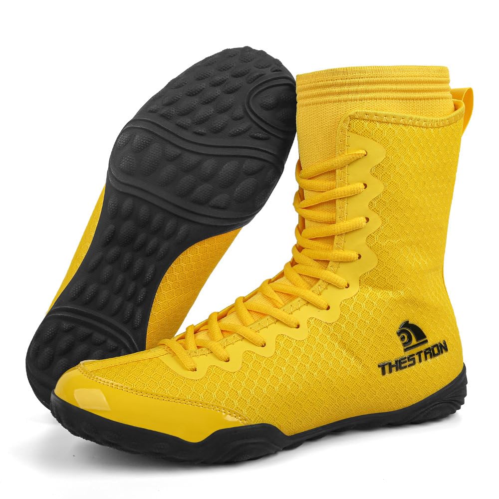 Scarpe da Boxe per Gli Uomini Alte Competizioni Stivali da Palestra Traspirante Fighting Squatting Sport Training Calzature