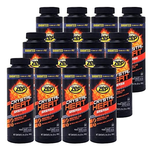 Zep Crystal Heat Drain Opener ZUCRY2 (Case of 12) Dissolves Drain Clogs Fast