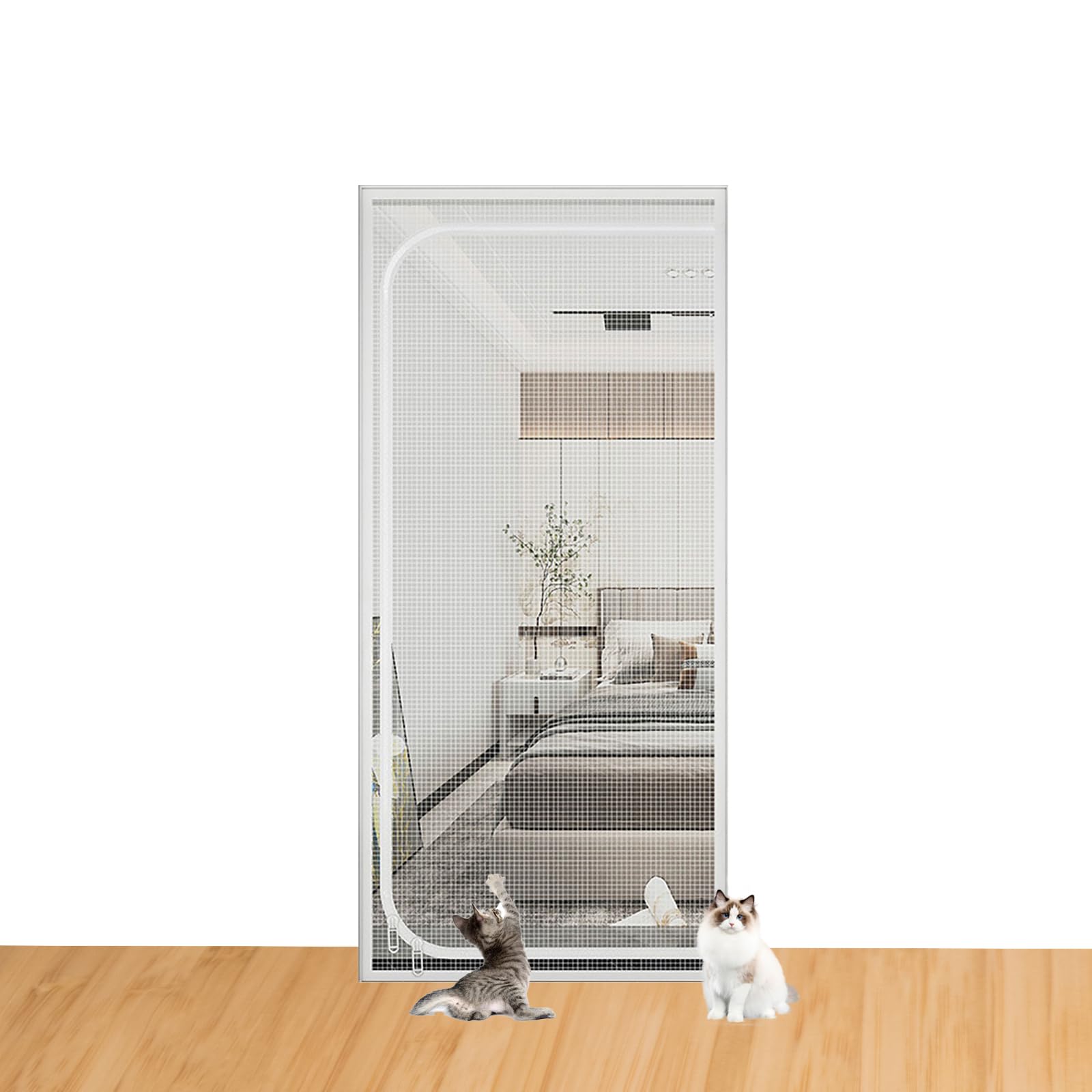 Barrière de balcon pour chat et moustiquaire en maille résistante pour terrasse