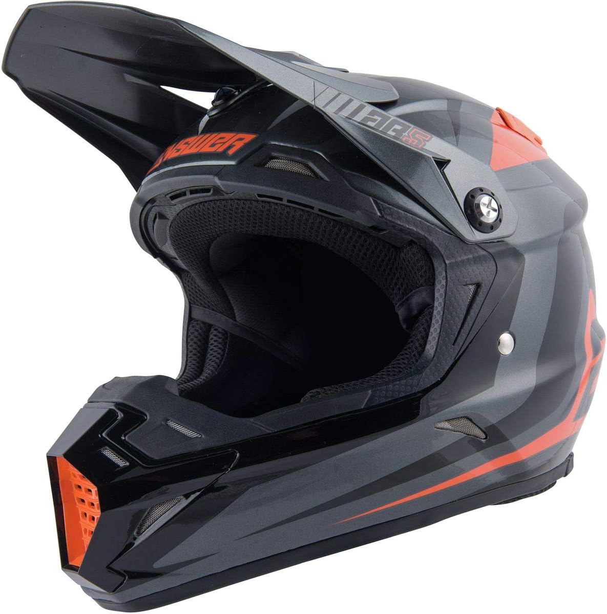 Answer Racing A19 Ar5 Pulse Adult Off-Road Motorcycle Helmet - Charcoal/Orange/Medium