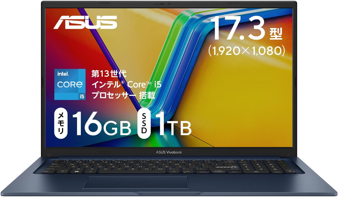 Amazon ASUS ノートパソコン Vivobook 17 17.3インチ 第13世代 Core i51335U メモリ16GB
