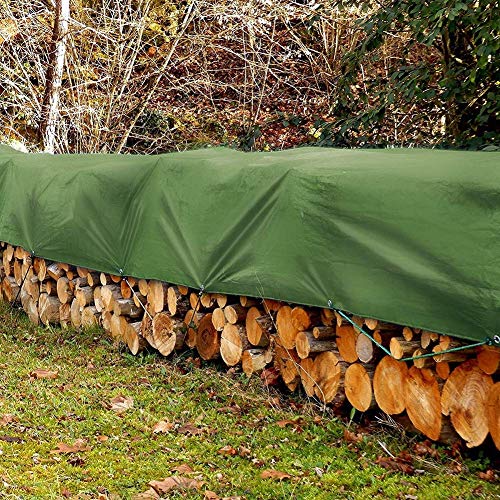 Lona impermeable exterior verde para proteger madera y piscinas 3