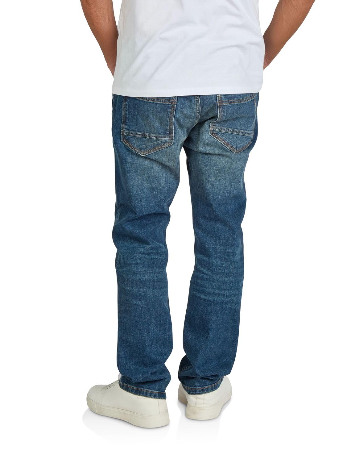 TOM TAILOR Męskie dżinsy Marvin Straight Fit Spodnie Denim Stretch Bawełna Niebieski W30 W31 W32 W33 W34 W36 W38 W40 W42