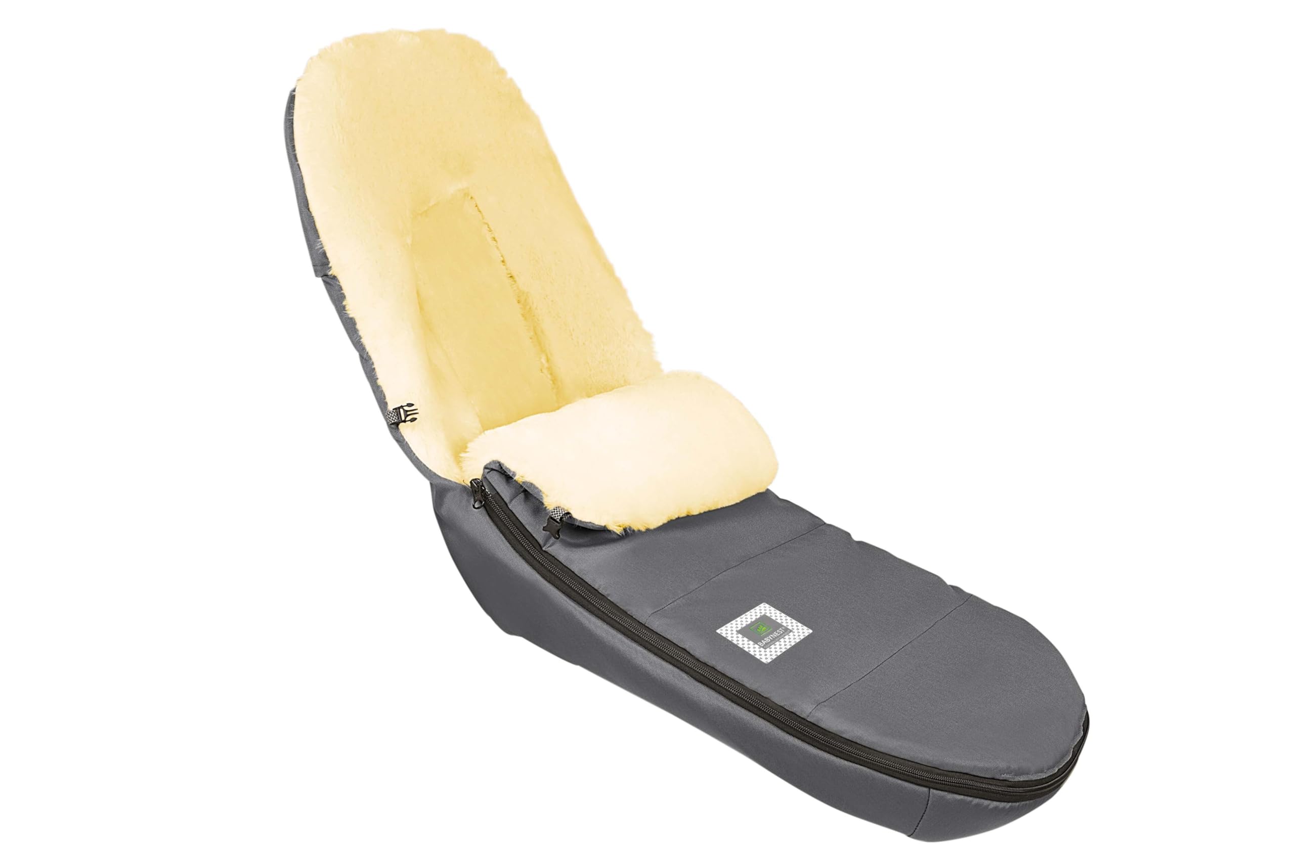 Odenwälder Kinderwagen Lammfell-Fusssack Winter Baby | Baby Fußsack Kinderwagen Winter | Fußsack Buggy, Kinder Winterfußsack (180)