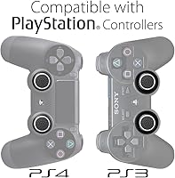 Vista 3 de Fosmon Juego de 4 agarres analógicos de control de palanca de mando, compatibles con PS5, PS4, Xbox One, Xbox Series XS, compatible con Nintendo