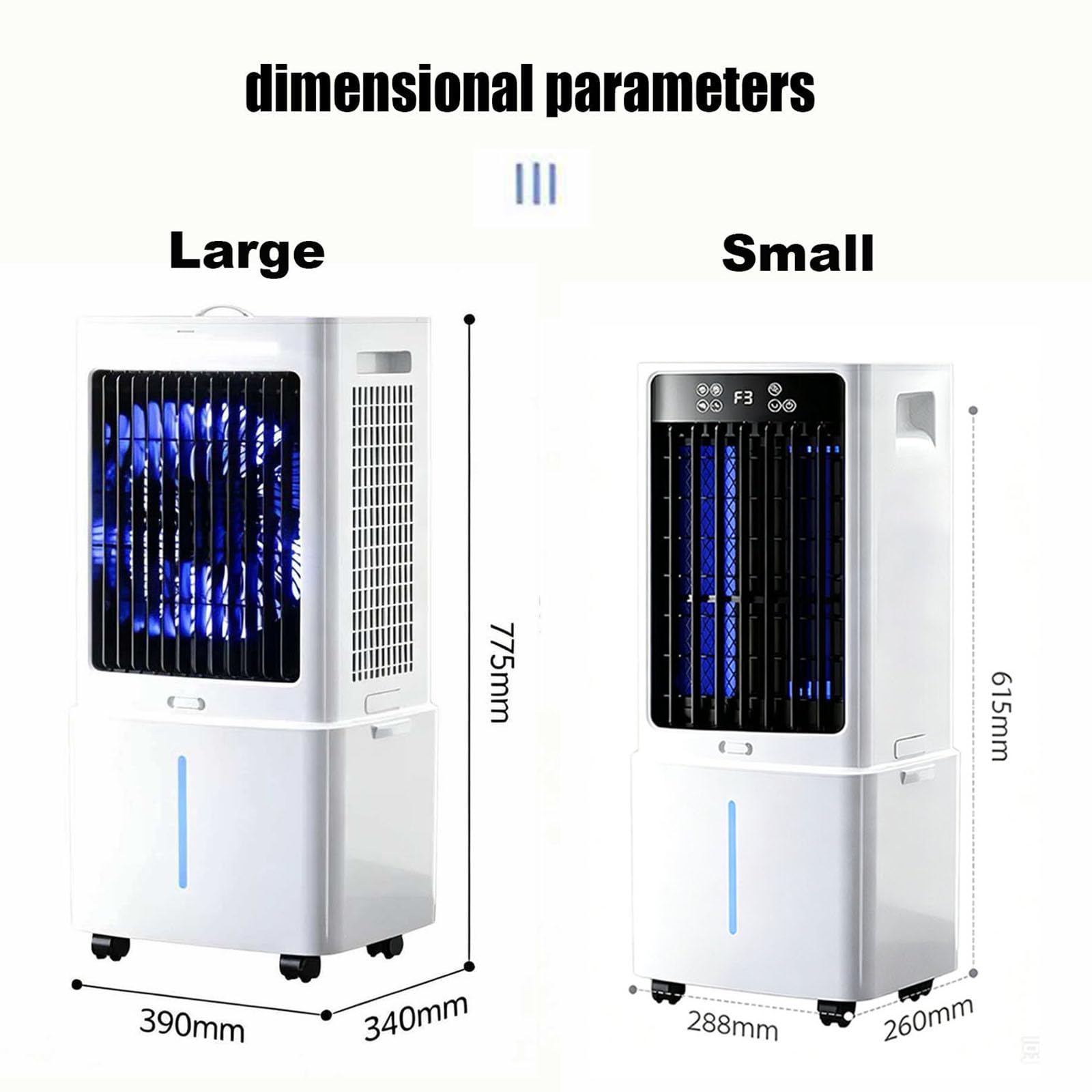 Condizionatore Portatile Caldo e Freddo 4 in 1 con Raffreddamento Riscaldamento Ventola modalità Notturna Raffreddatore d'Aria con 12H Timer Display LED Telecomando Ventilatore Aria Fredda