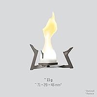 Vista 4 de Esbit Estufa de titanio plegable ultraligera de 0.41 oz (0.4 onzas) para uso con tabletas de combustible sólido