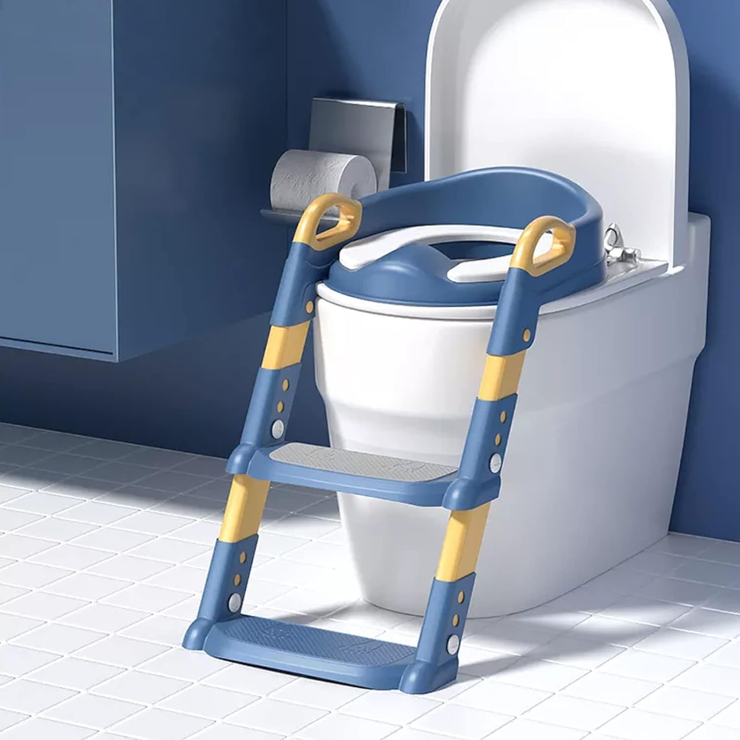 Skylofts Baby Potty Training Seat Potty seat for Kids 1-3 Years Potty Training Stair Potty Seat for Kids 2-5 Years (Blue)-image-11