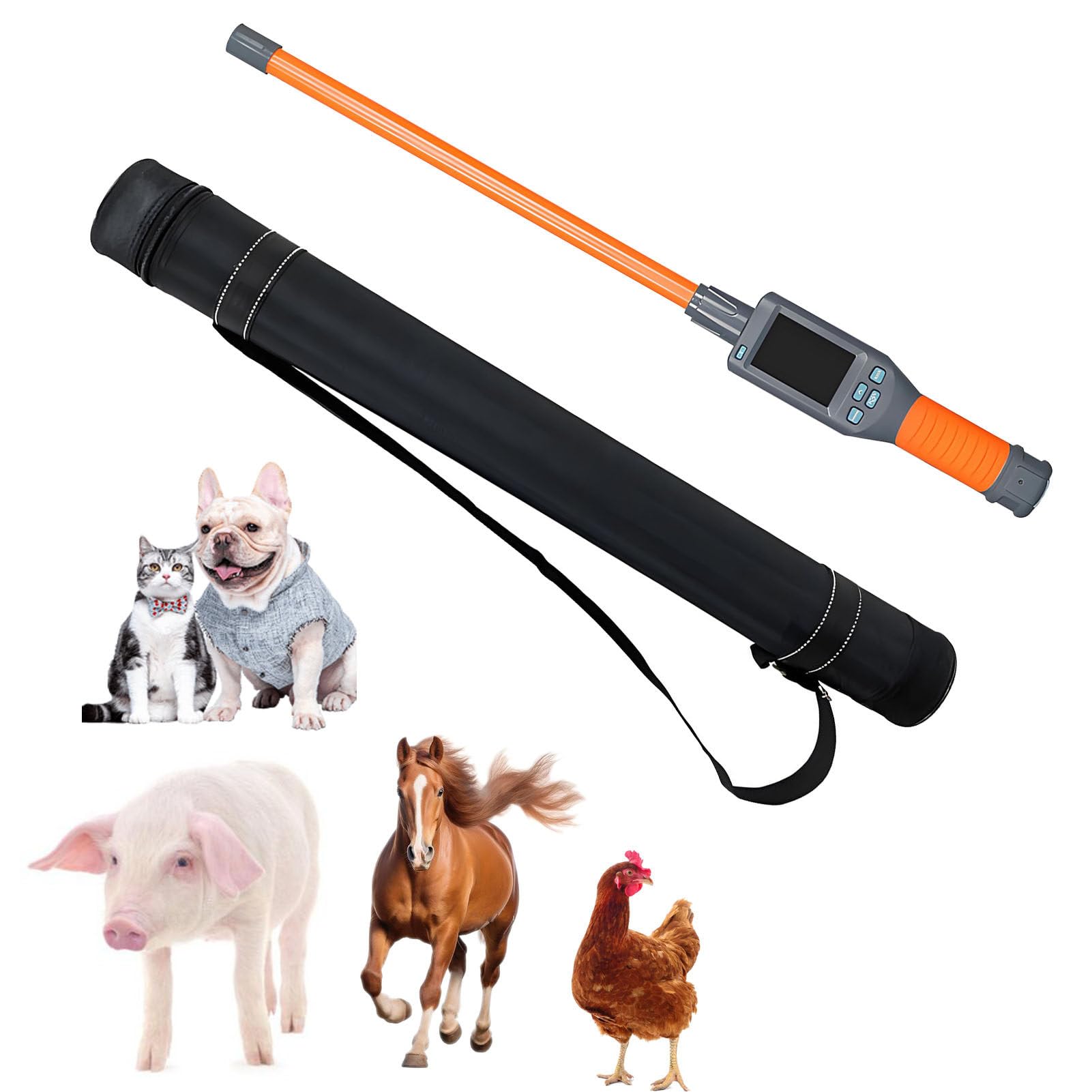ExoticaBlend Animal Microchip Scanner,134.2khz Handheld Reader, Fdx-B Fdx-A Hdx Emid Support,Storage Up to 20000 Datas,for Pets,Livestock and Large Animals