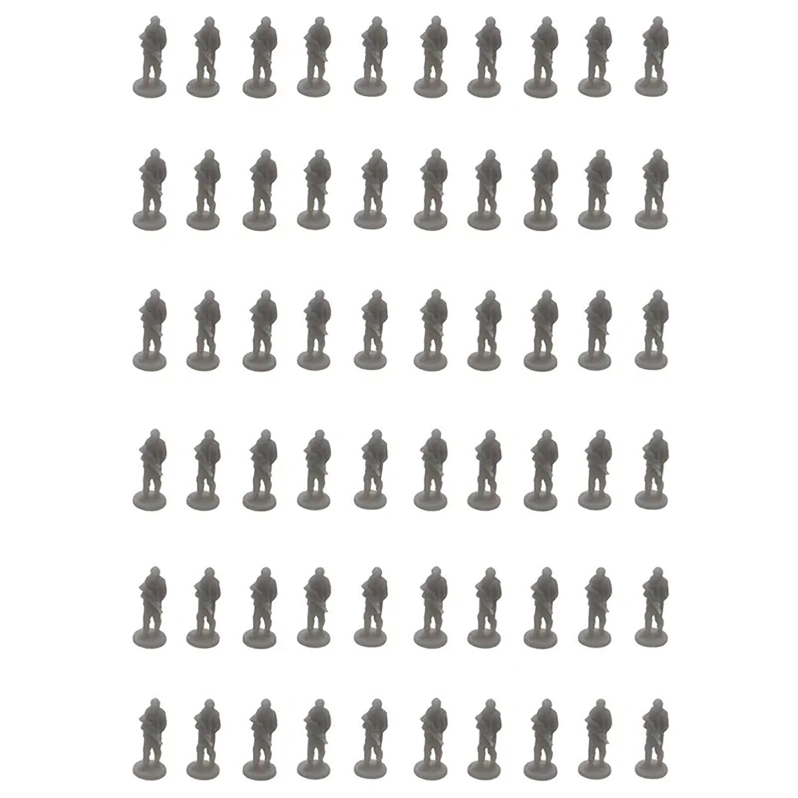 1Set Standing Posture Soldier Model 1/700 1/350 Scale Army Men Soldiers Mould Resin Figure Kits For DIY Military Scene Construction(1/700 (60pcs))