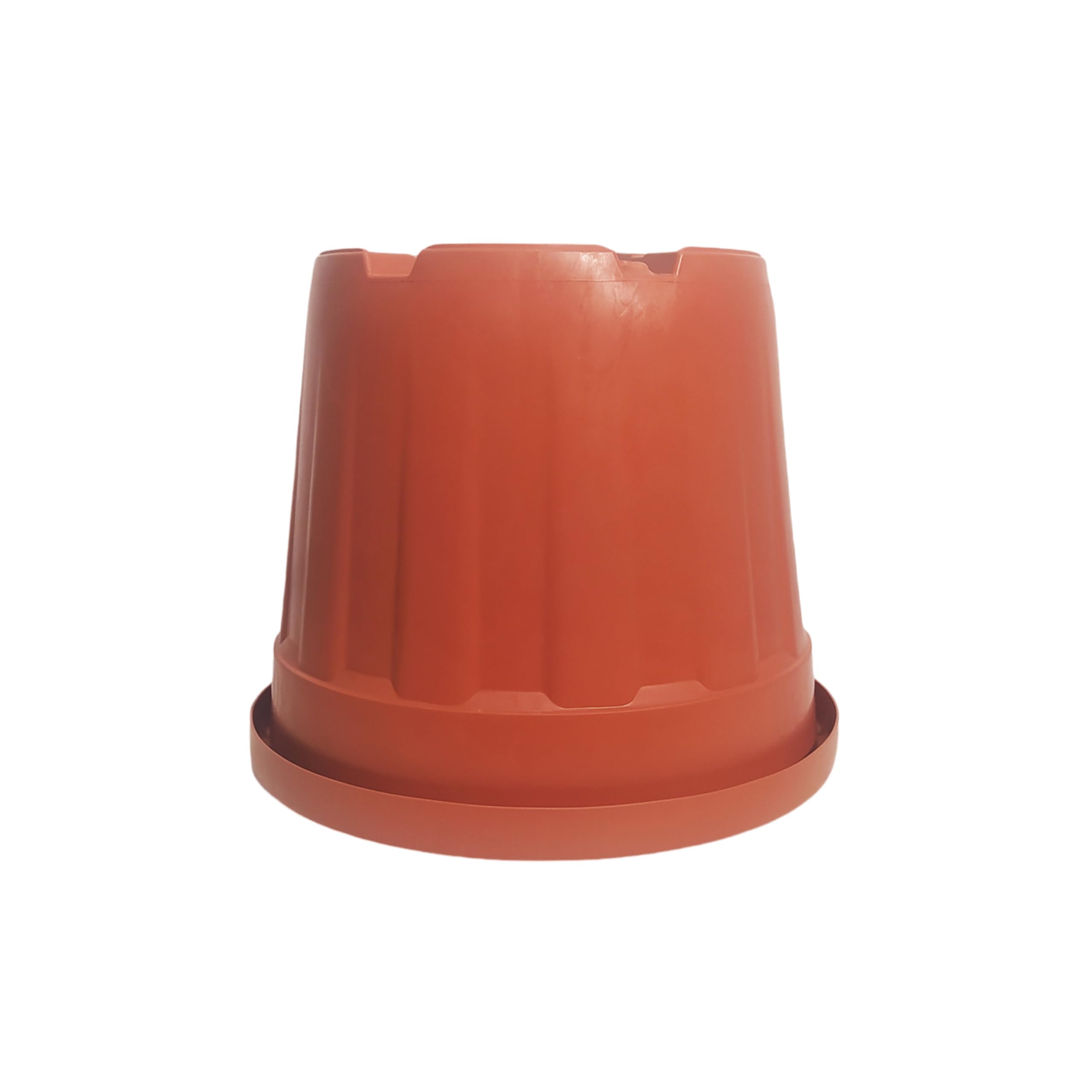 NG NICCOLAI VASO "COSMO" COLORE NERO O TERRACOTTA VARIE MISURE - PLASTICA RICICLATA E RICICLABILE - MADE IN ITALY (TERRACOTTA, 66/61x48(H) cm. - 110 LT)