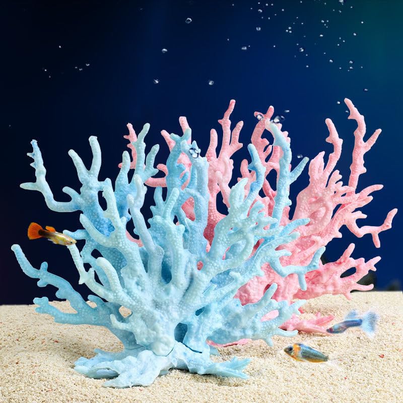 Image of AnRui Aquarium Coral Ornament Resin Coral Reef Decor Artificial Aquarium Plants Landscape Fish Tank Accessories Decorations